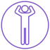 Icon showing person with headache