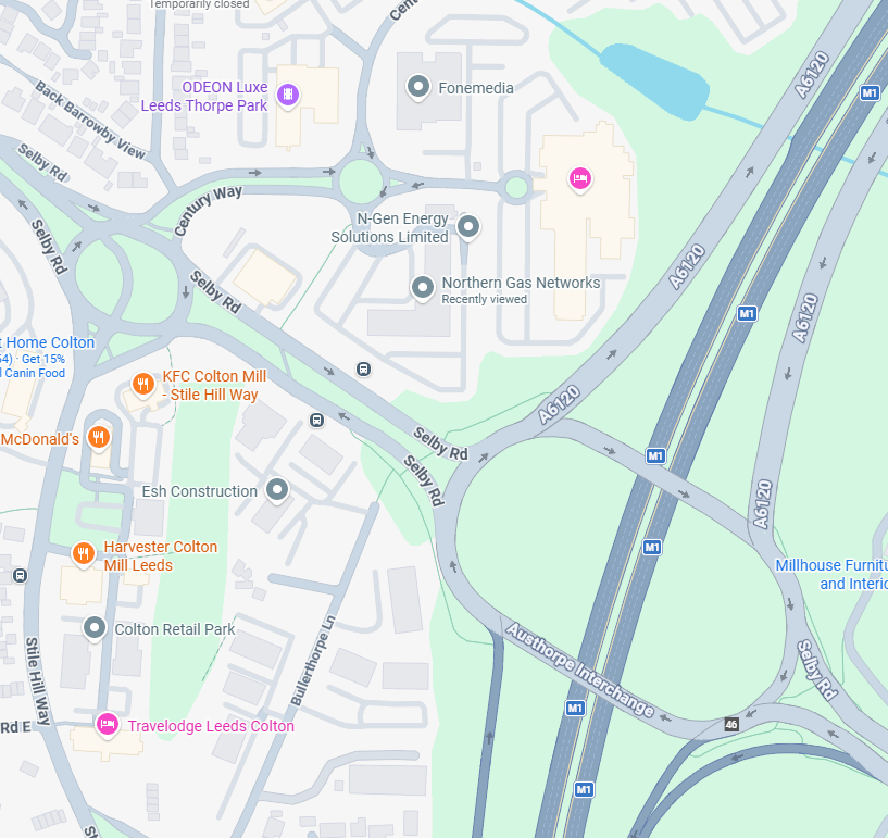 northern gas networks contact us thorpe park west yorkshire maps